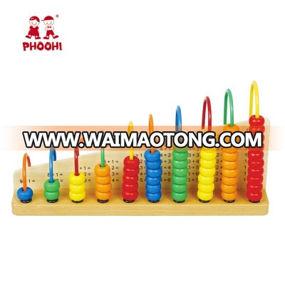 Colorful wooden abacus bead counting number toy educational toy for wholesaler and retailer