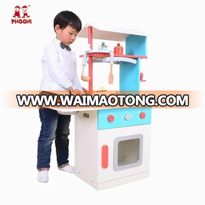 Wooden Kitchen Set Pretend play toy kitchen with utensils Children New design food play wooden toys kids